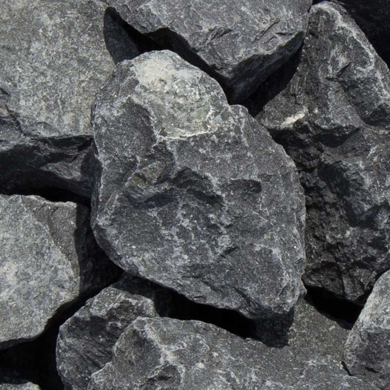 Siergrind breukstenen zwarte Basalt 1500kg.