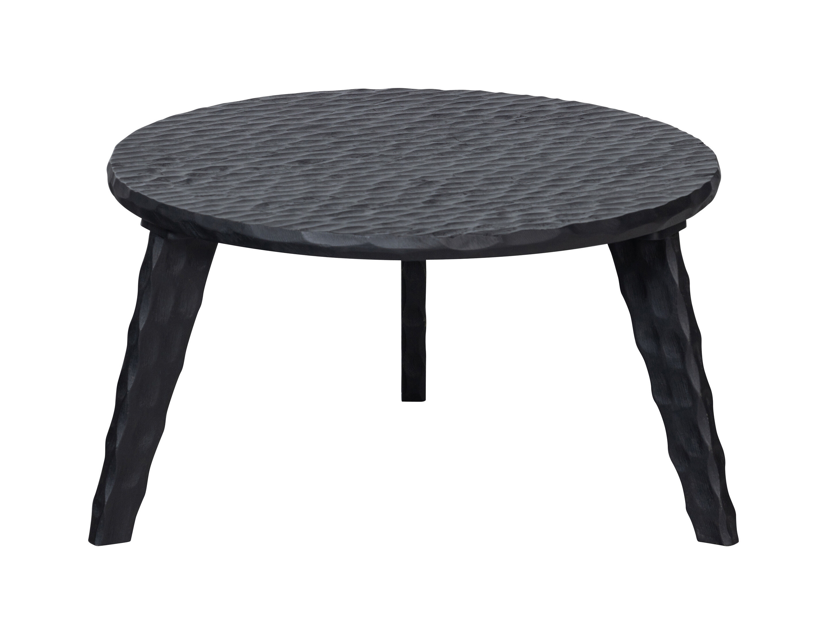 WOOOD Exclusive Ronde Bijzettafel Moises Mangohout, 64cm - Zwart