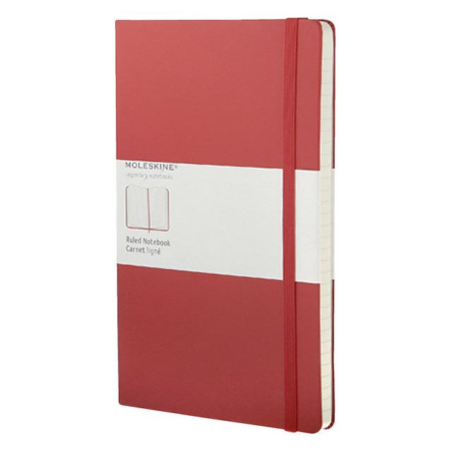 Notitieboek Moleskine large 130x210mm lijn rood