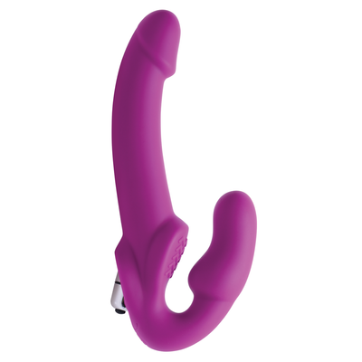 XR Brands Evoke Vibrating Strapless Silicone Strap On Dildo