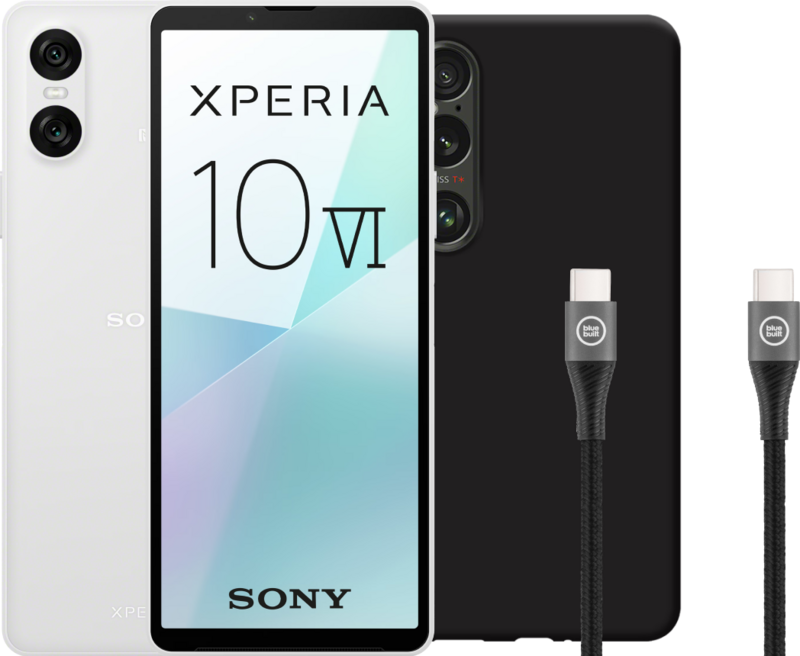 Sony Xperia 10 VI 128GB Wit 5G + Accessoirepakket