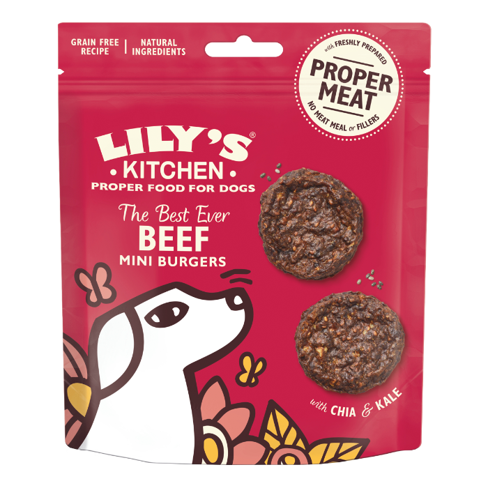 Lily&apos;s Kitchen Beef Miniburger met Rund hondensnacks 70 gram