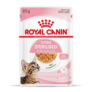 Royal Canin Kitten Sterilised natvoer in jelly (85 g) 4 dozen (48 x 85 g)