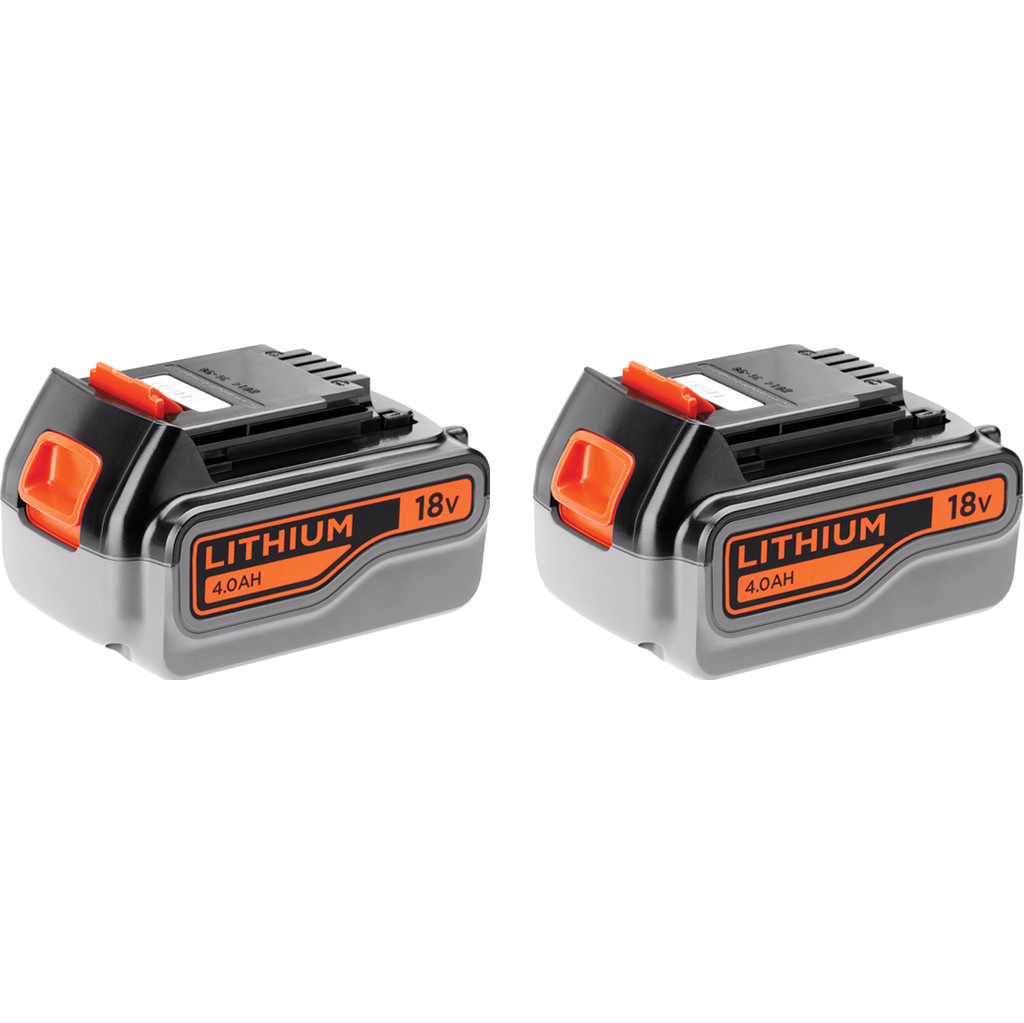 BLACK+DECKER Accu 18V 4,0 Ah Li-Ion (2x)