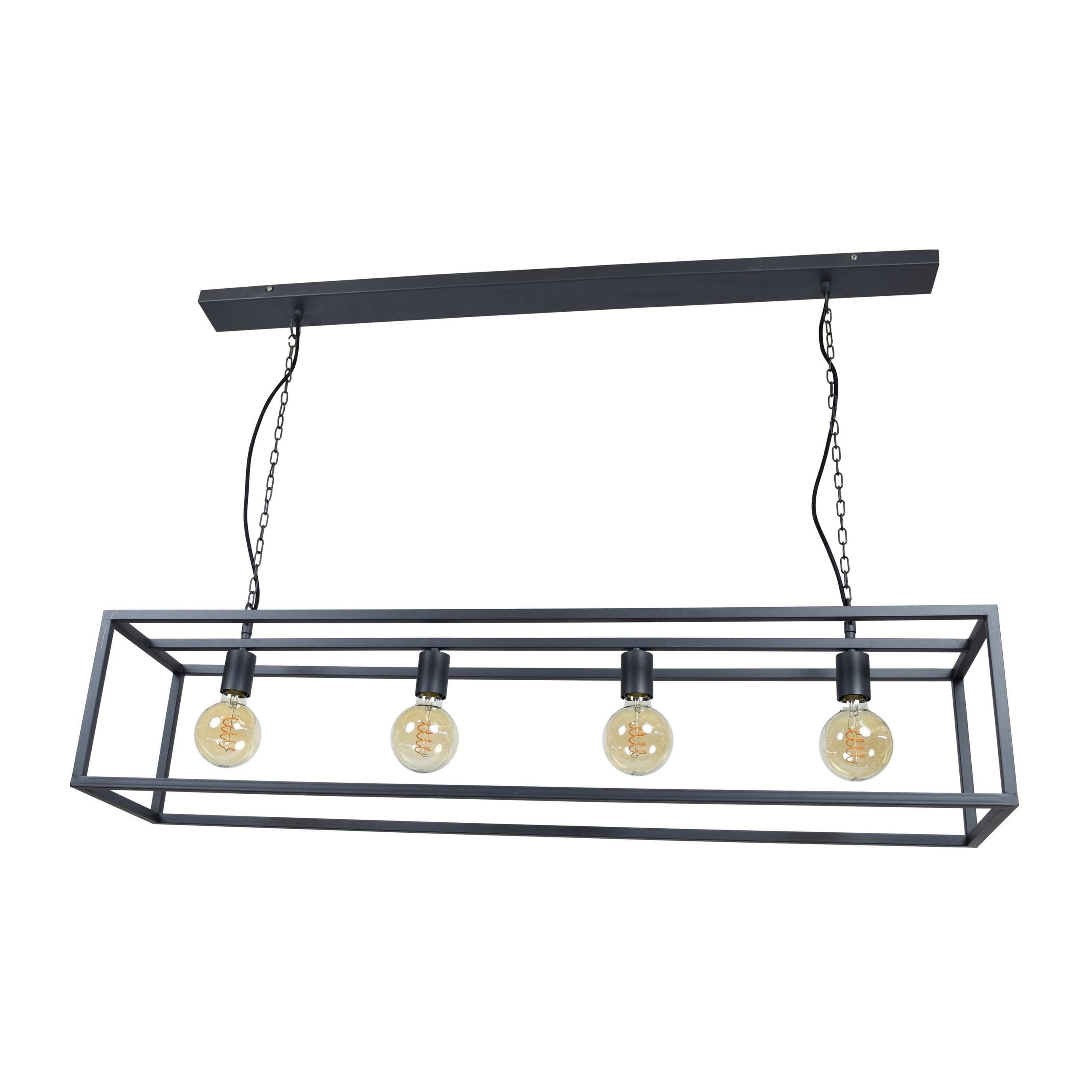 Urban Interiors hanglamp 'Frame' 4-lamps 120cm, kleur Zwart