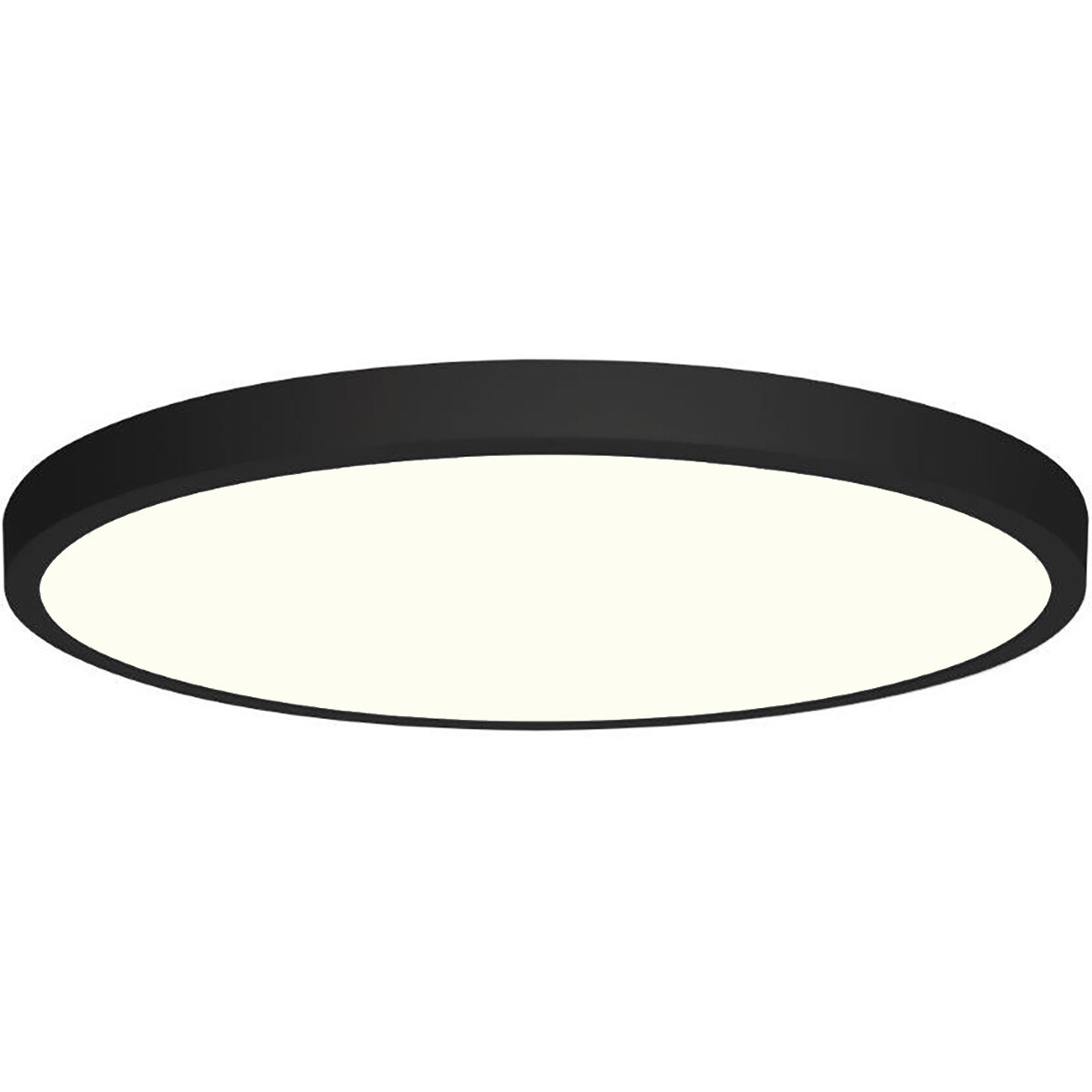 LED Paneel - Ø30 - 28W - Natuurlijk Wit 4200K - Mat Zwart - Opbouw - Rond - Aluminium