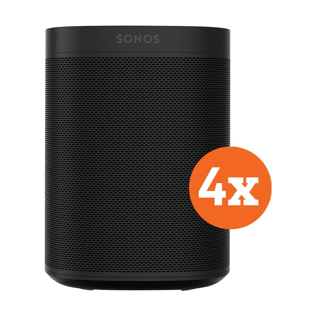 Sonos One Zwart 4-pack