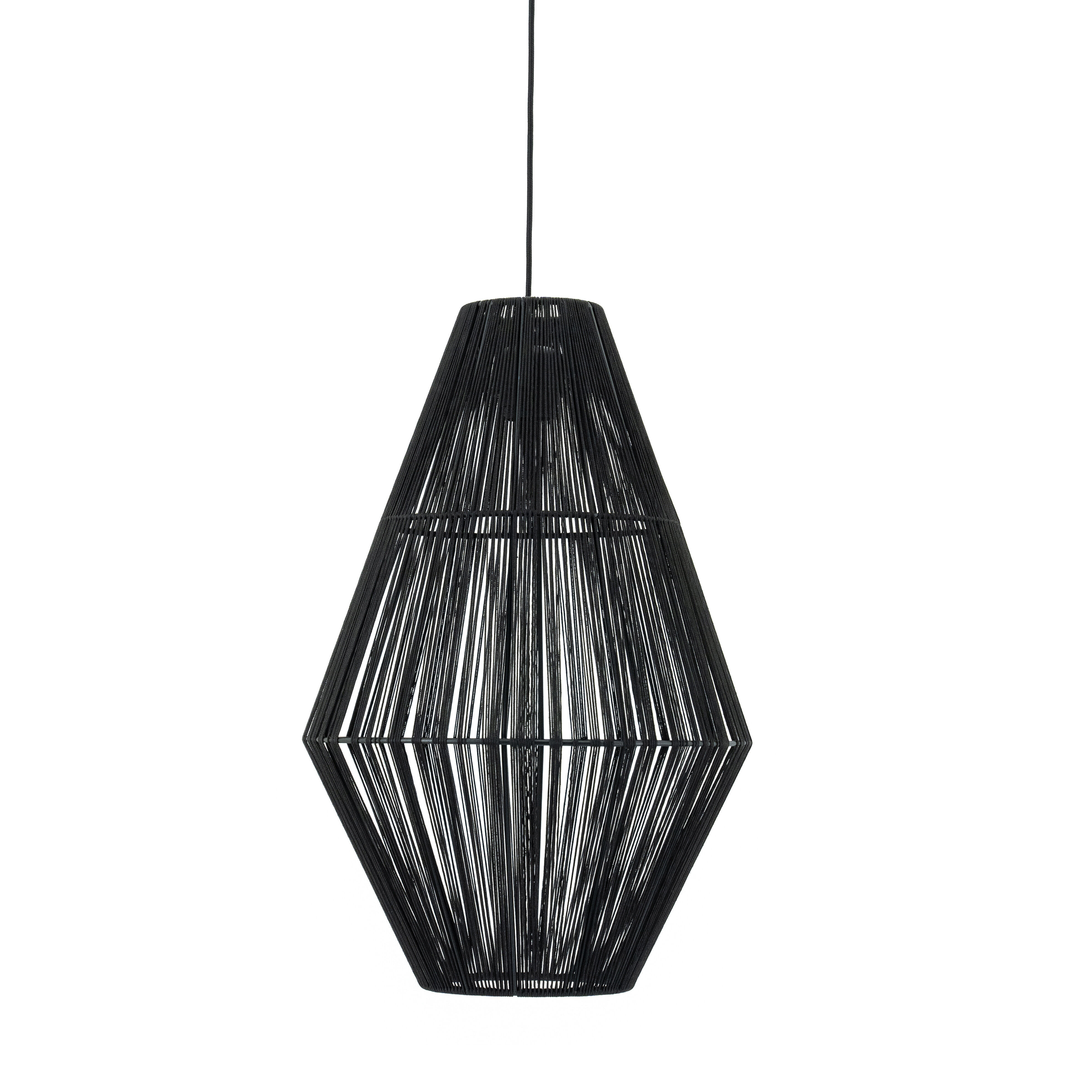 By-Boo Hanglamp 'Aya' 34cm, kleur Zwart