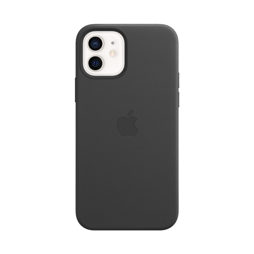 Apple iPhone 12 en 12 Pro Back Cover met MagSafe Leer Zwart