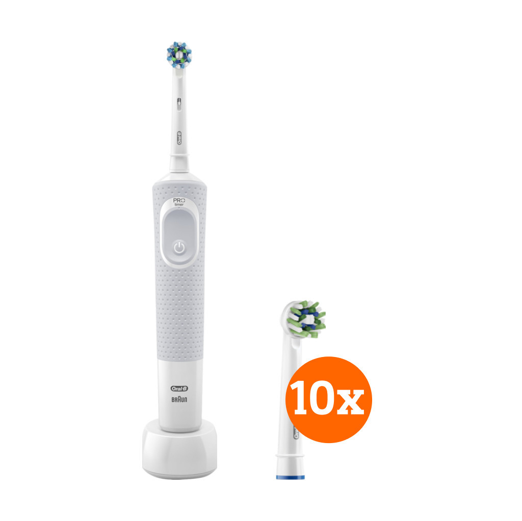 Oral-B Vitality 100 White + CrossAction opzetborstels (10 stuks)