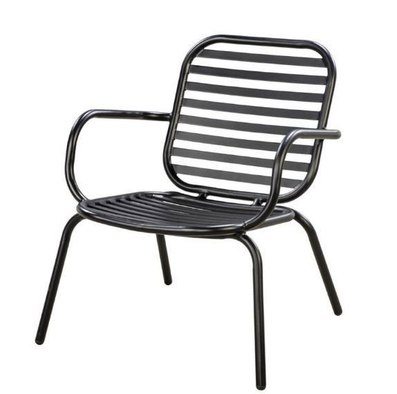 Tomo lounge chair alu/black - Yoi