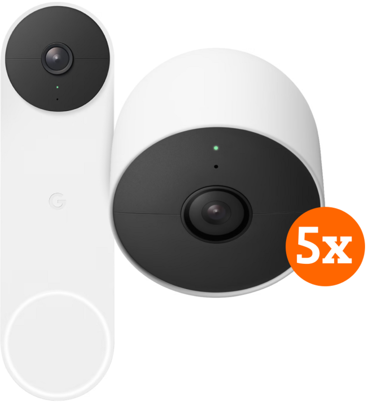 Google Nest Doorbell Battery + Google Nest Cam 5-pack