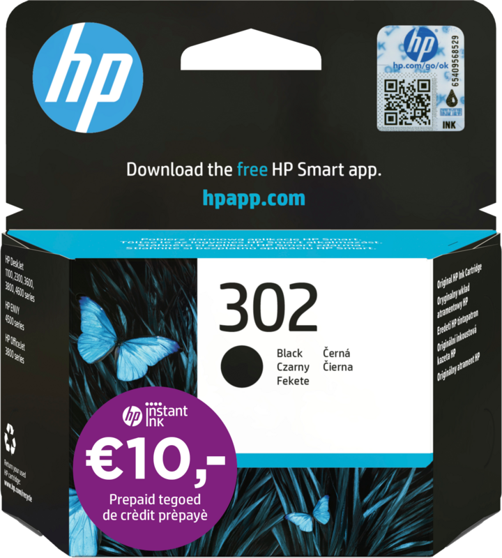 HP 302 Cartridge Zwart (F6U66AE)