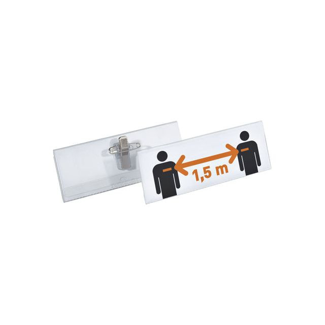 Badge Durable XL met combiklem 40x105mm set à 14stuks