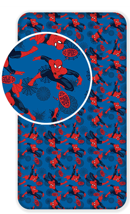 Spiderman Hoeslaken Eenpersoons - 90 x 200 cm - Katoen