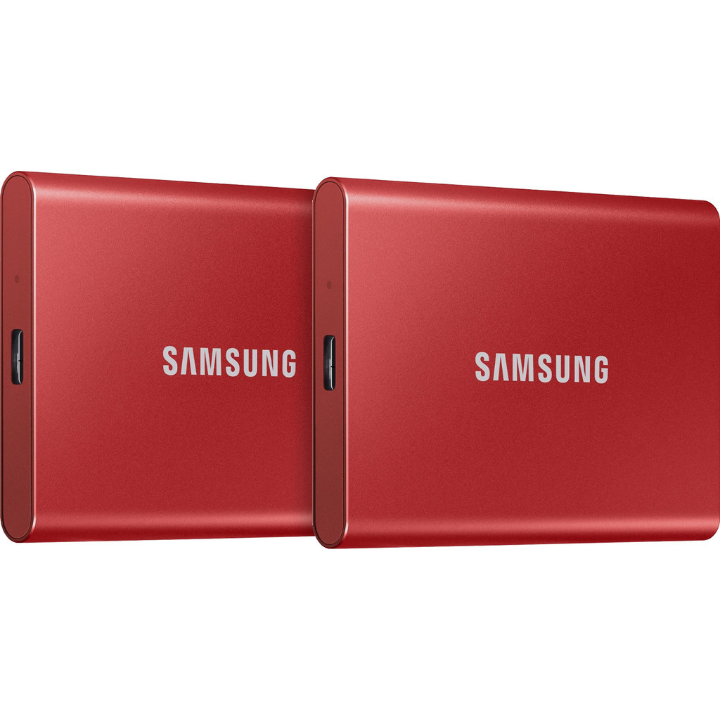 Samsung Portable SSD T7 500GB Rood - Duo Pack