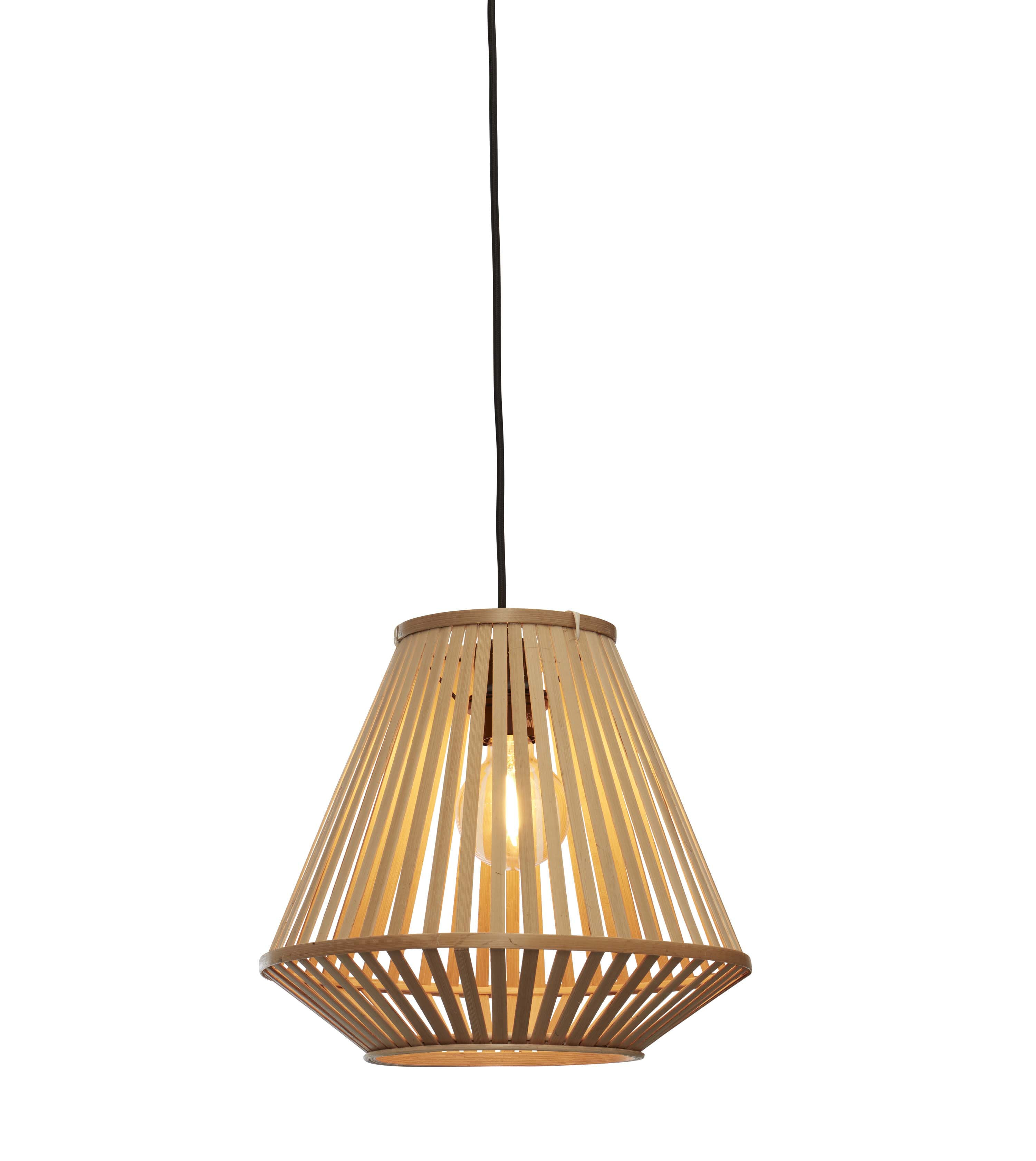 GOOD&MOJO Hanglamp 'Merapi' Diamond, Bamboe, 30cm, kleur Naturel