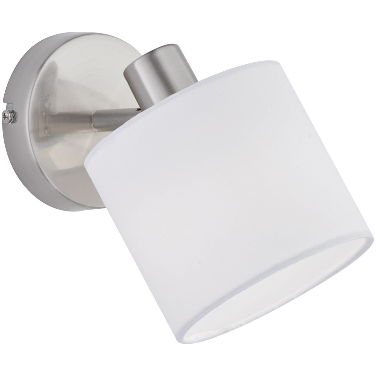 LED Wandspot - Wandverlichting - Trion Torry - E14 Fitting - Rond - Mat Nikkel - Aluminium