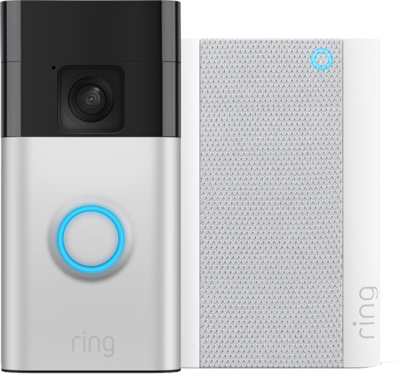 Ring Battery Video Doorbell Nikkel + Chime Pro