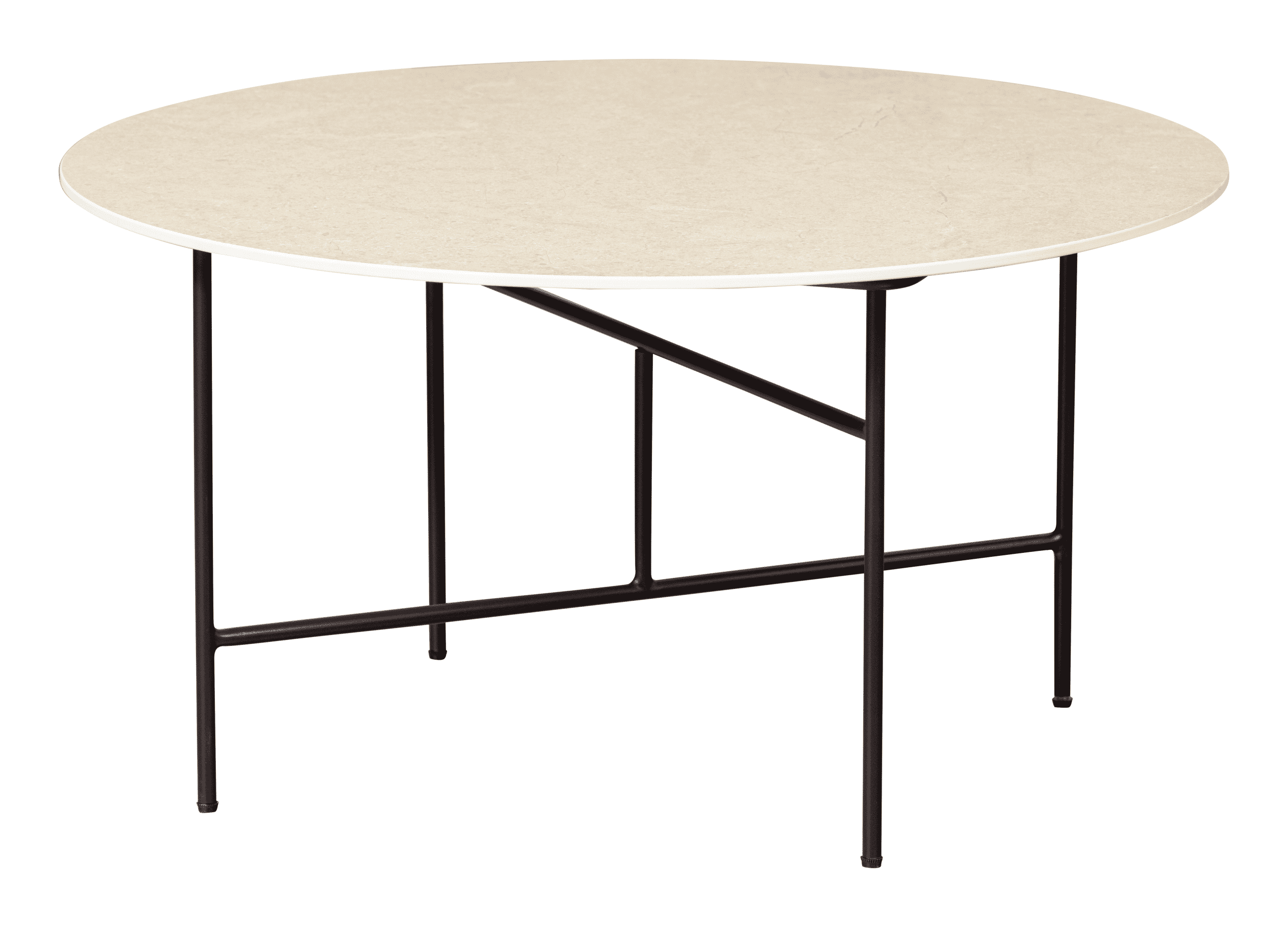 WOOOD Exclusive Ronde Bijzettafel Vida Marmer, 75 x 75cm - Naturel