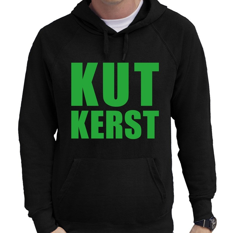 Foute Kerst hoodie/trui KUT Kerst zwart voor heren