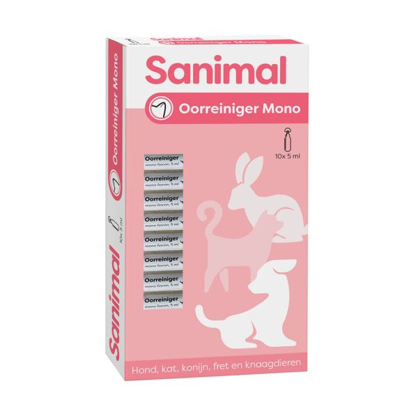 Sanimal Oorreiniger Mono hond, kat, konijn 1 verpakking