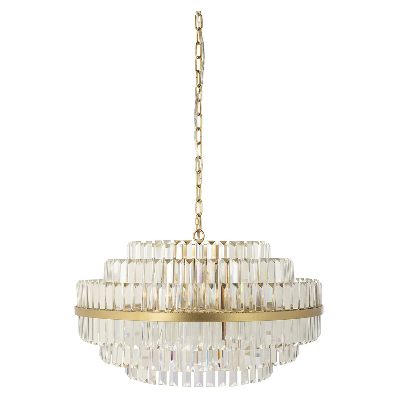 Richmond Hanglamp 'Desire' Crystal, 80cm, kleur Brushed Gold