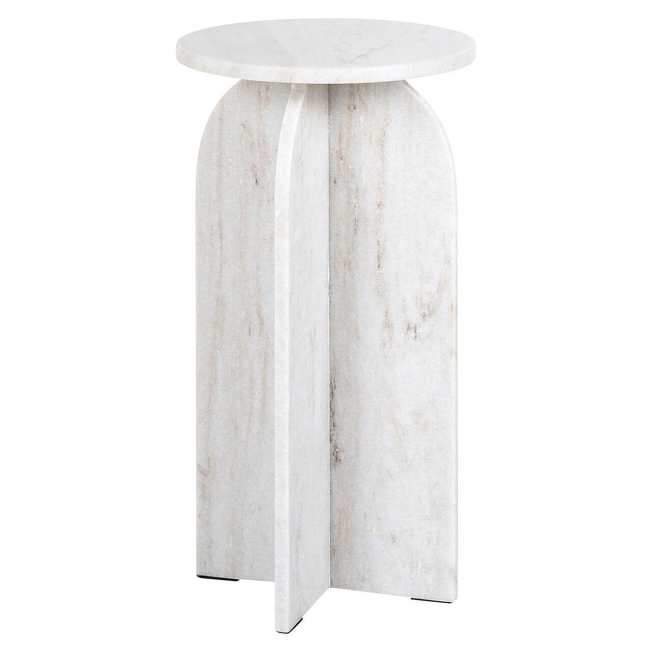 Richmond Bijzettafel Luciano Marmer, 28cm - Beige - Rond