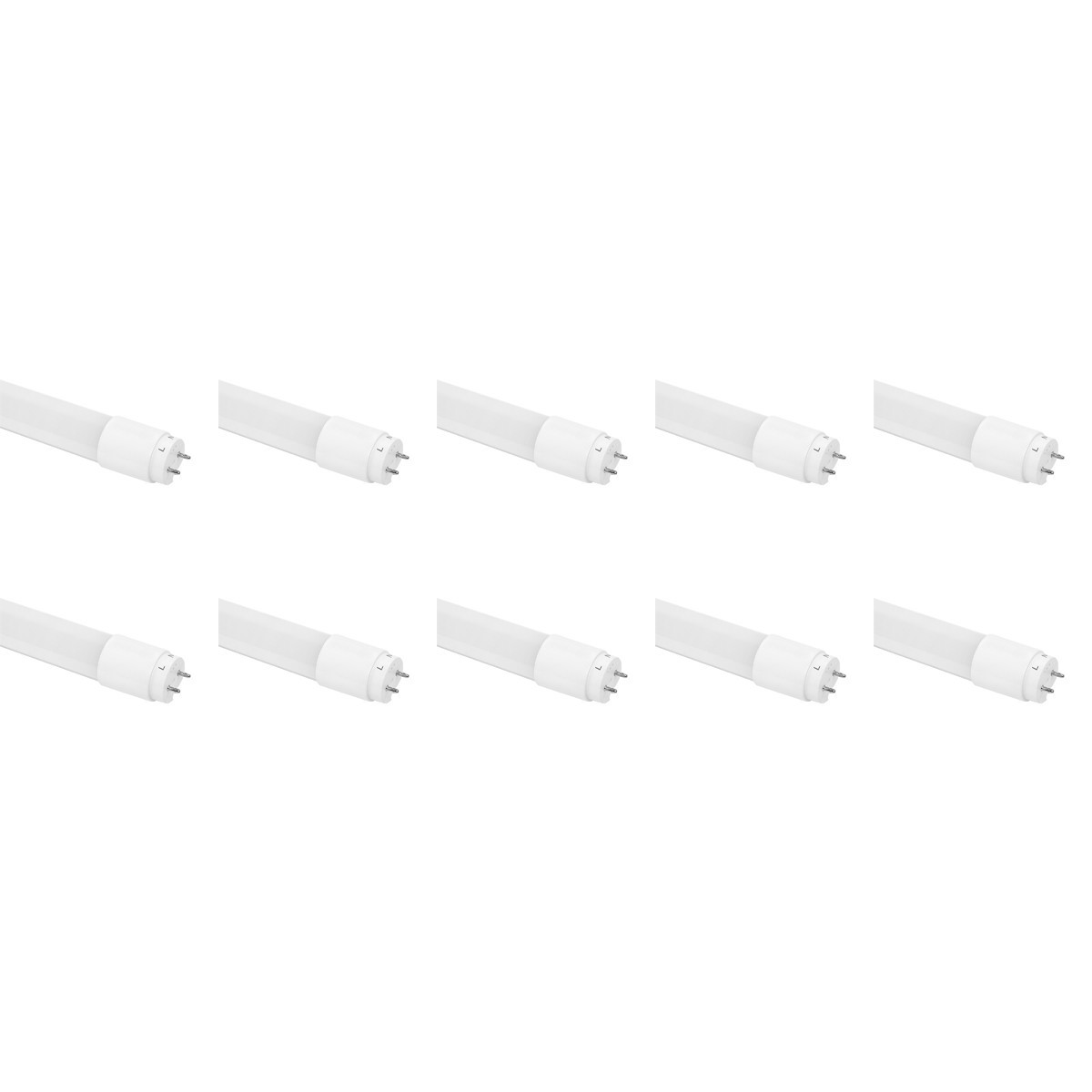 LED TL Buis T8 10 Pack - Aigi - 120cm 18W High Lumen 140 LM/W - Helder/Koud Wit 6500K