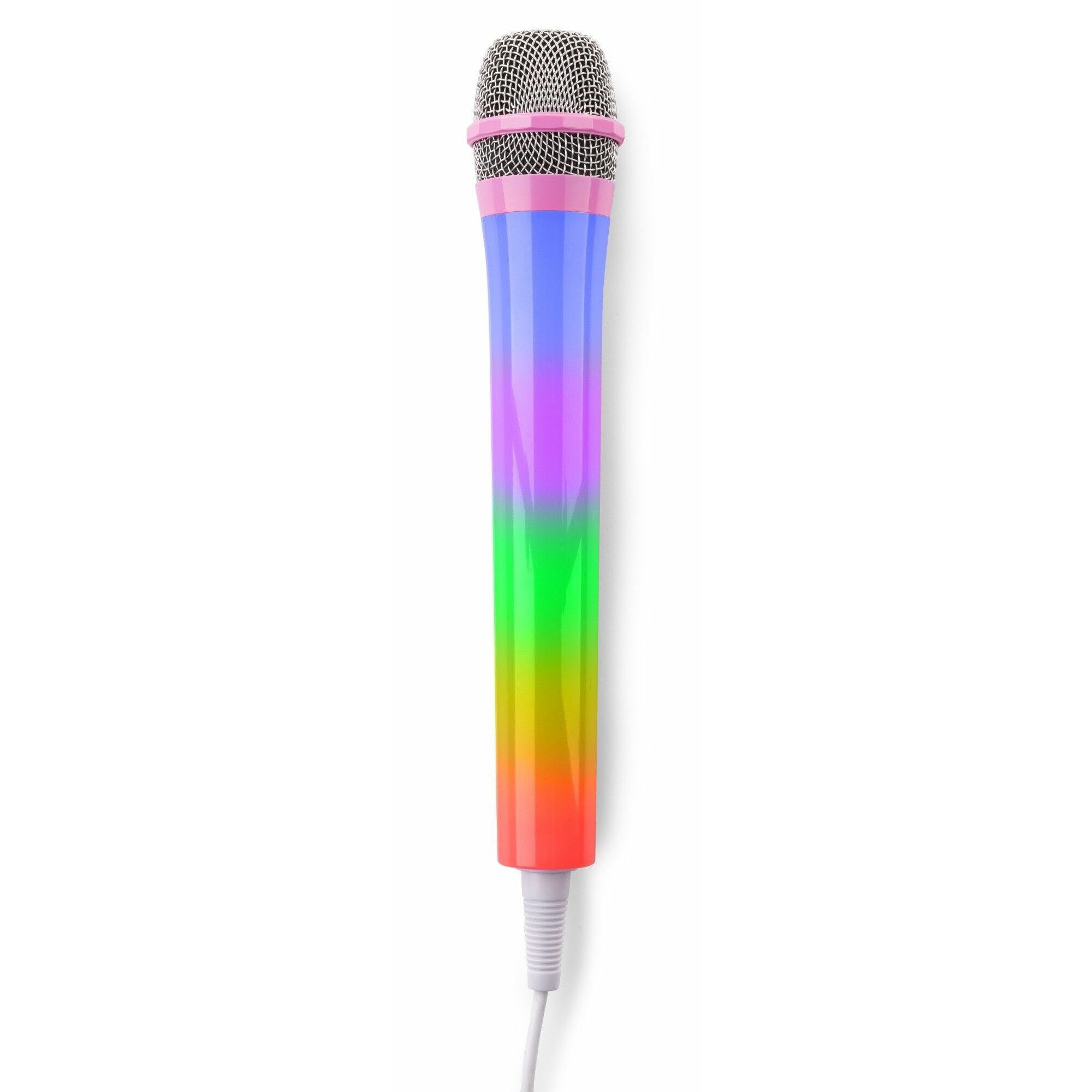 Fenton KMD55P karaoke microfoon met gekleurde LED&apos;s - Roze