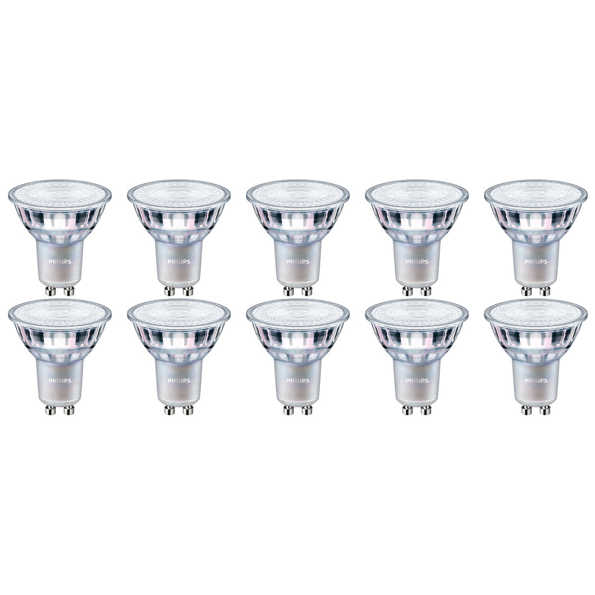 PHILIPS - LED Spot 10 Pack - MASTER 927 36D VLE - GU10 Fitting - DimTone Dimbaar - 4.9W - Warm Wit 2200K-2700K | Vervangt 50W