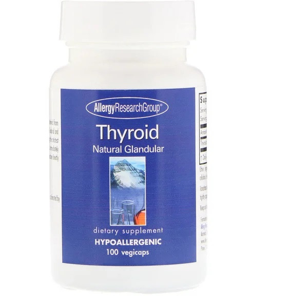 Thyroid Natural Glandular 100 Vegetarian Capsules - Allergy Research Group