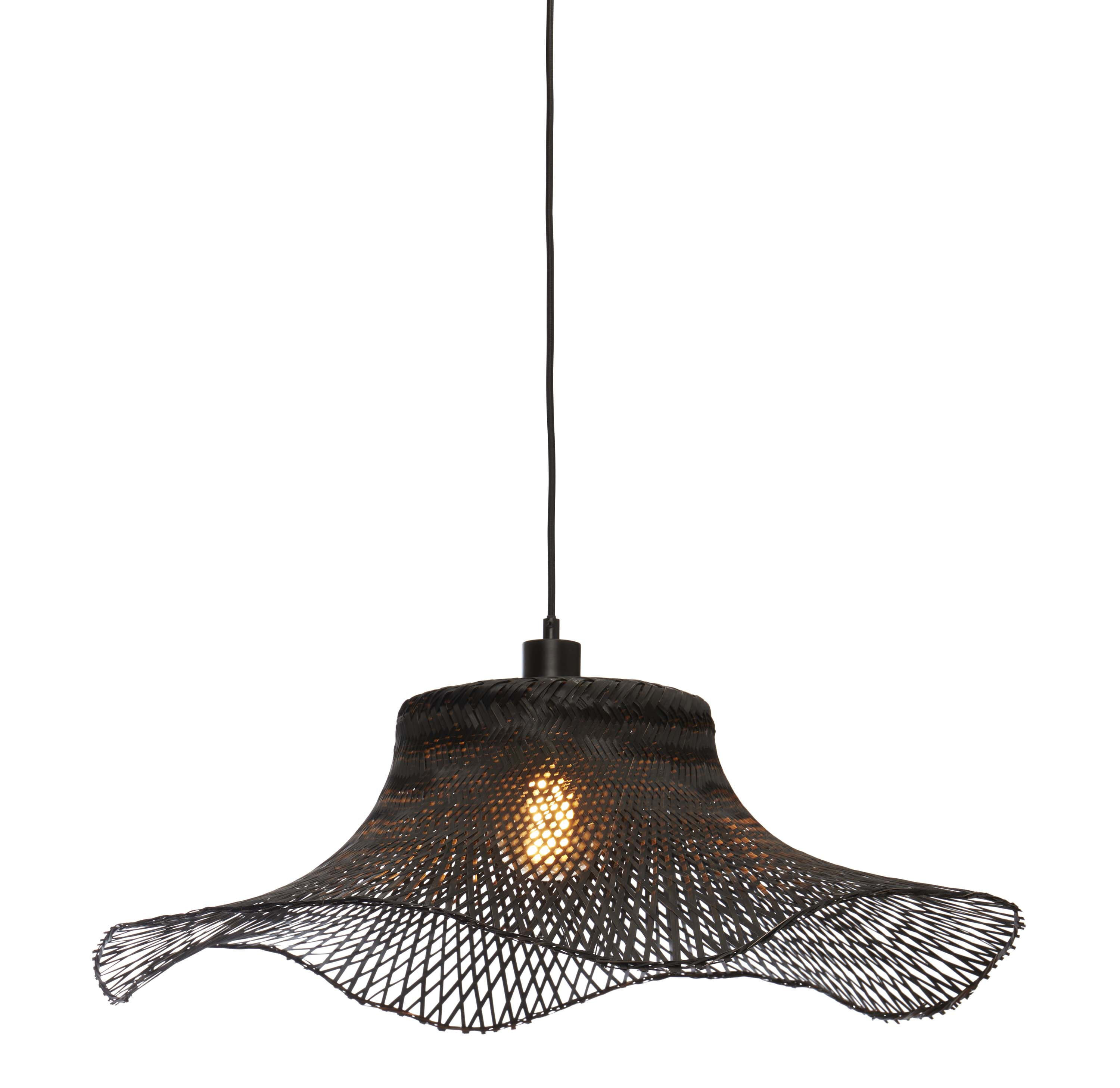 GOOD&MOJO Hanglamp 'Ibiza' Bamboe, 65cm, kleur Zwart