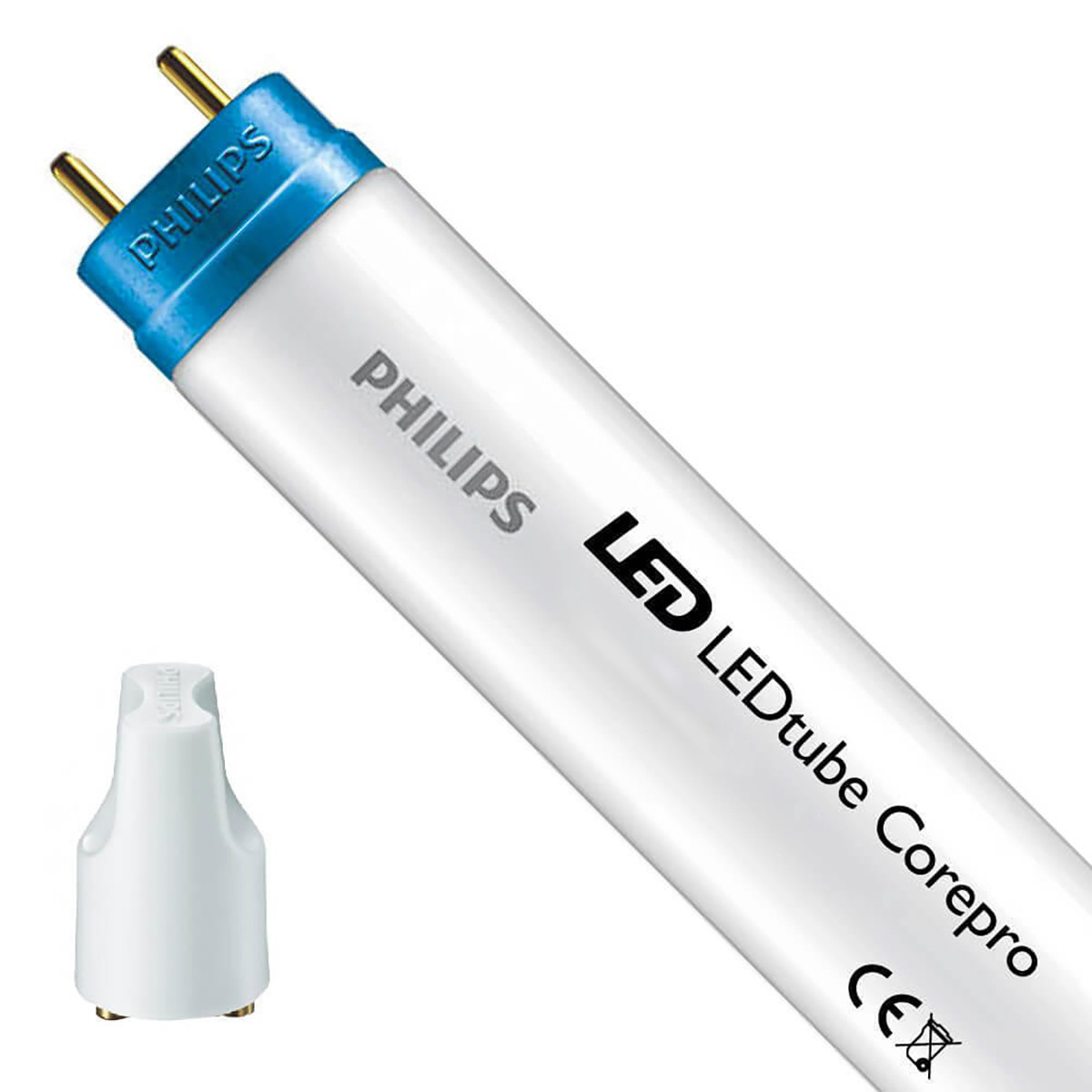 PHILIPS - LED TL Buis T8 met Starter - CorePro LEDtube EM 865 - 60cm - 8W - Helder/Koud Wit 6500K | Vervangt 18W