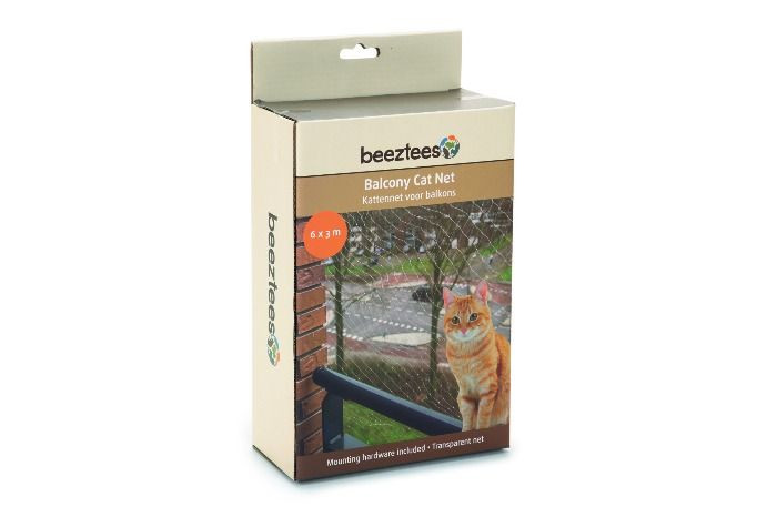 Beeztees Kattennet voor Balkon Transparant 6x3m