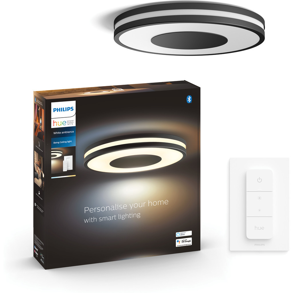 Philips Hue Being plafondlamp White Ambiance Zwart