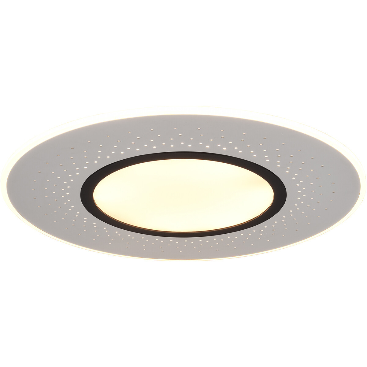 LED Plafondlamp - Plafondverlichting - Trion Virsa - 70W - Aanpasbare Kleur - Dimbaar - Afstandsbediening - Rond - Mat Nikkel - Aluminium