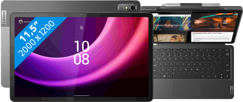 Lenovo Tab P11 (2de generatie) 128GB Grijs Wifi met Stylus + Toetsenbord Hoes QWERTY