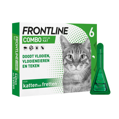 Frontline Combo Spot On Kat - Anti vlooien en tekenmiddel - 6 pip