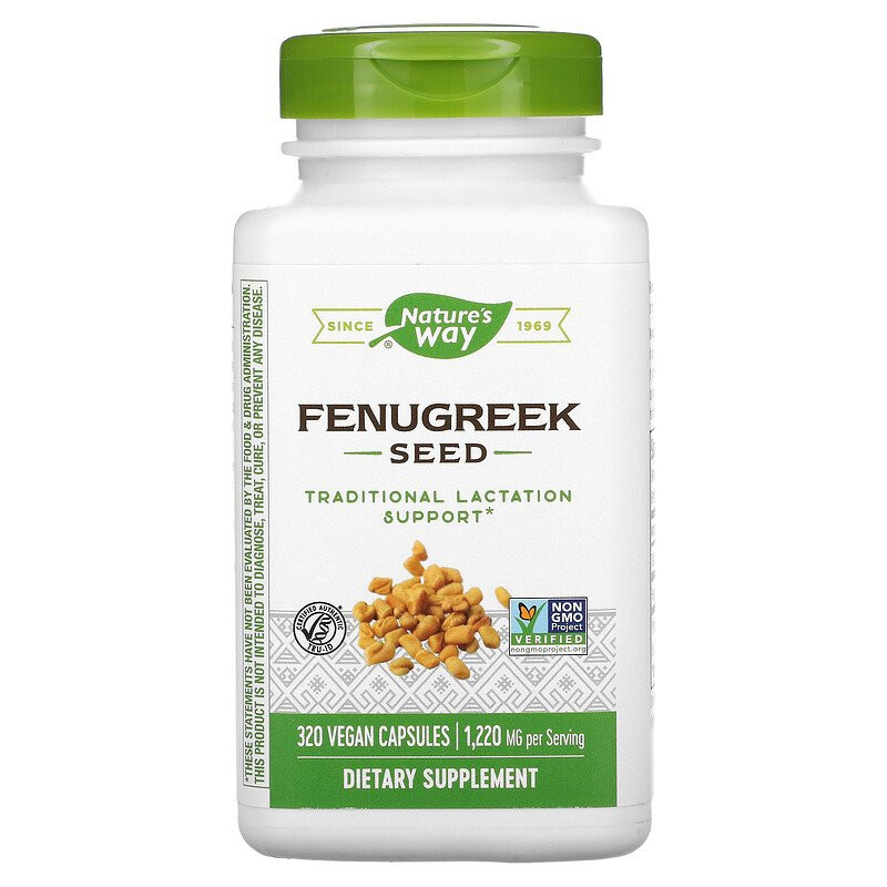 Fenugreek Seed, 610 mg, (320 Vegan Capsules) - Nature&apos;s Way,