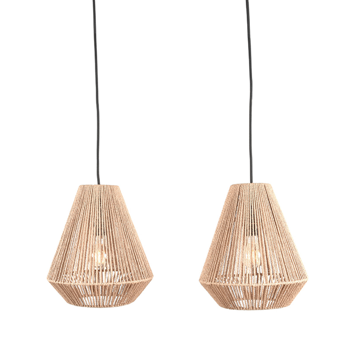 LABEL51 Hanglamp Ibiza - Naturel - Jute - 2-Lichts