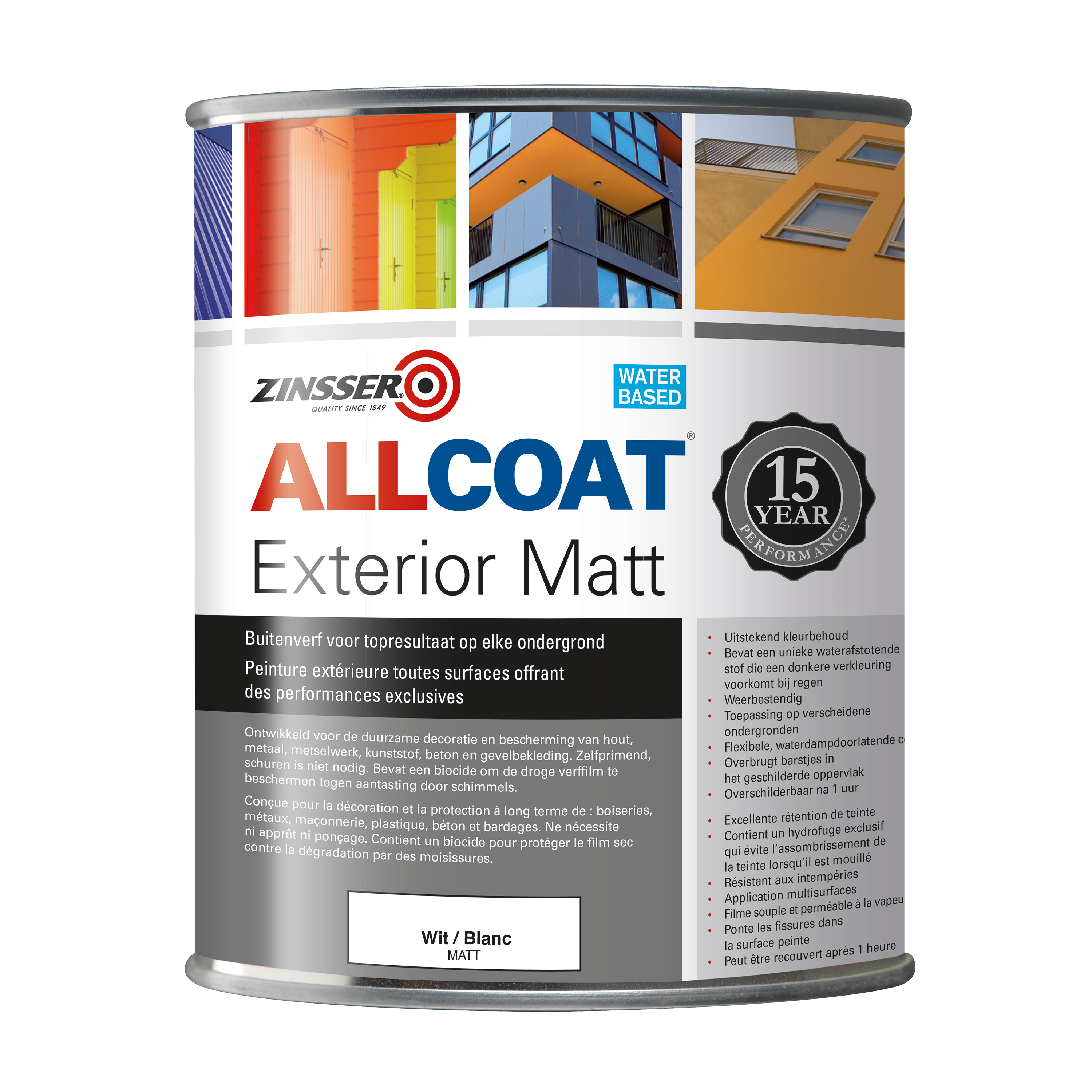 Zinsser Allcoat Exterieur Mat 1 Liter