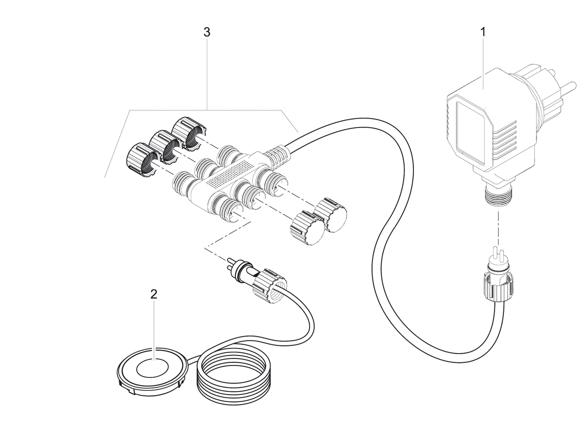 Oase Adapter H05RN-F2x0,75 naar 6x2,3 - Onmisbare Aansluiting voor Vijverapparatuur