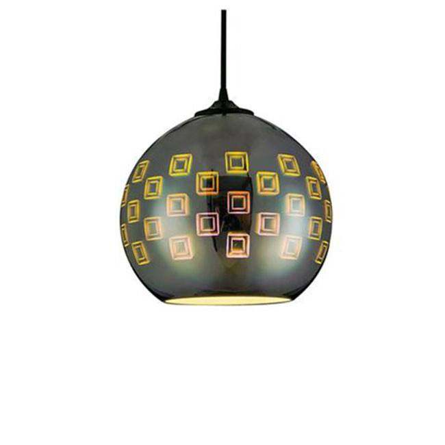 LED Hanglamp 3D - Spectra - Rond - Chroom Glas - E27