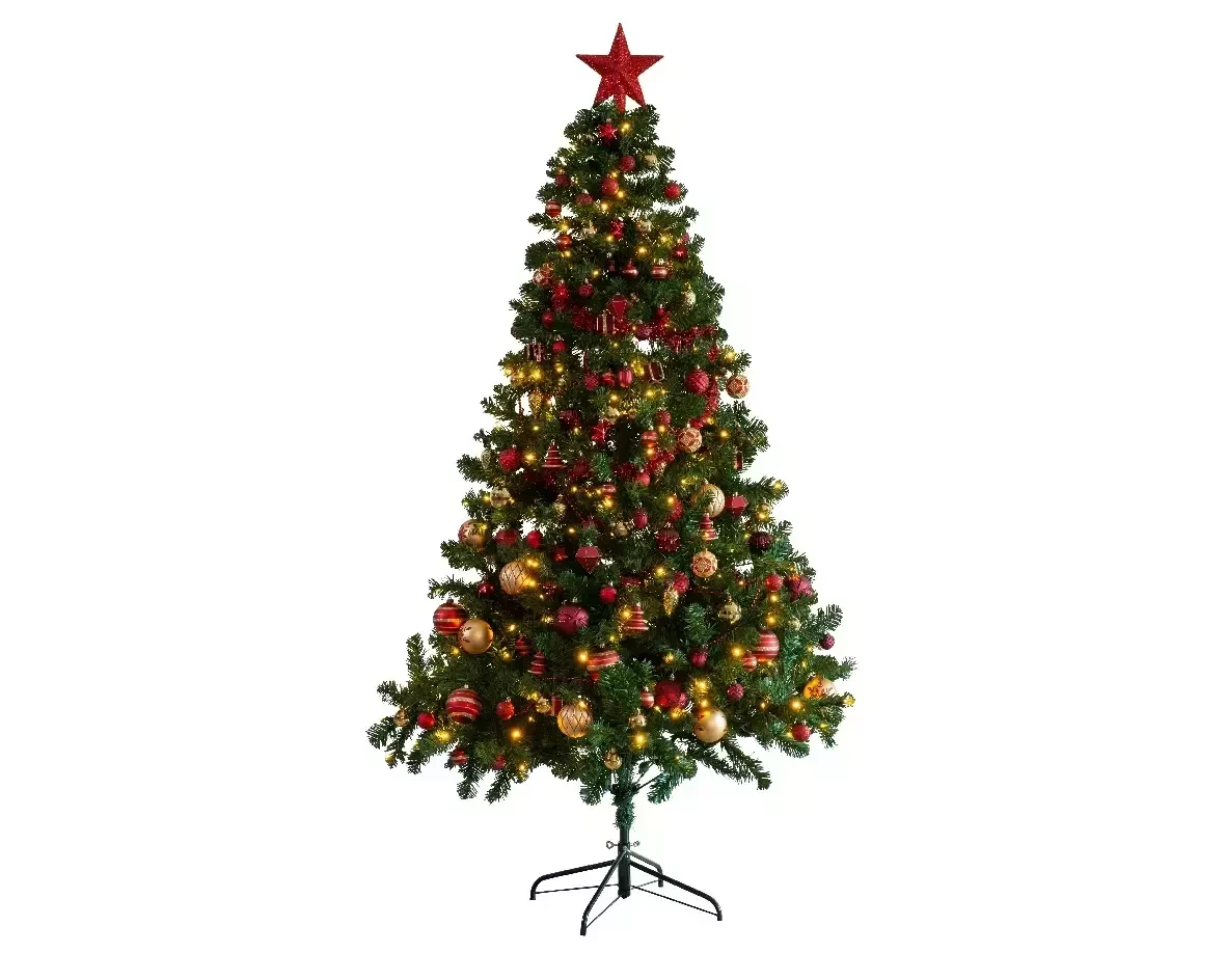 Everlands Kunstkerstboom 150cm L170 LED inclusief versiering