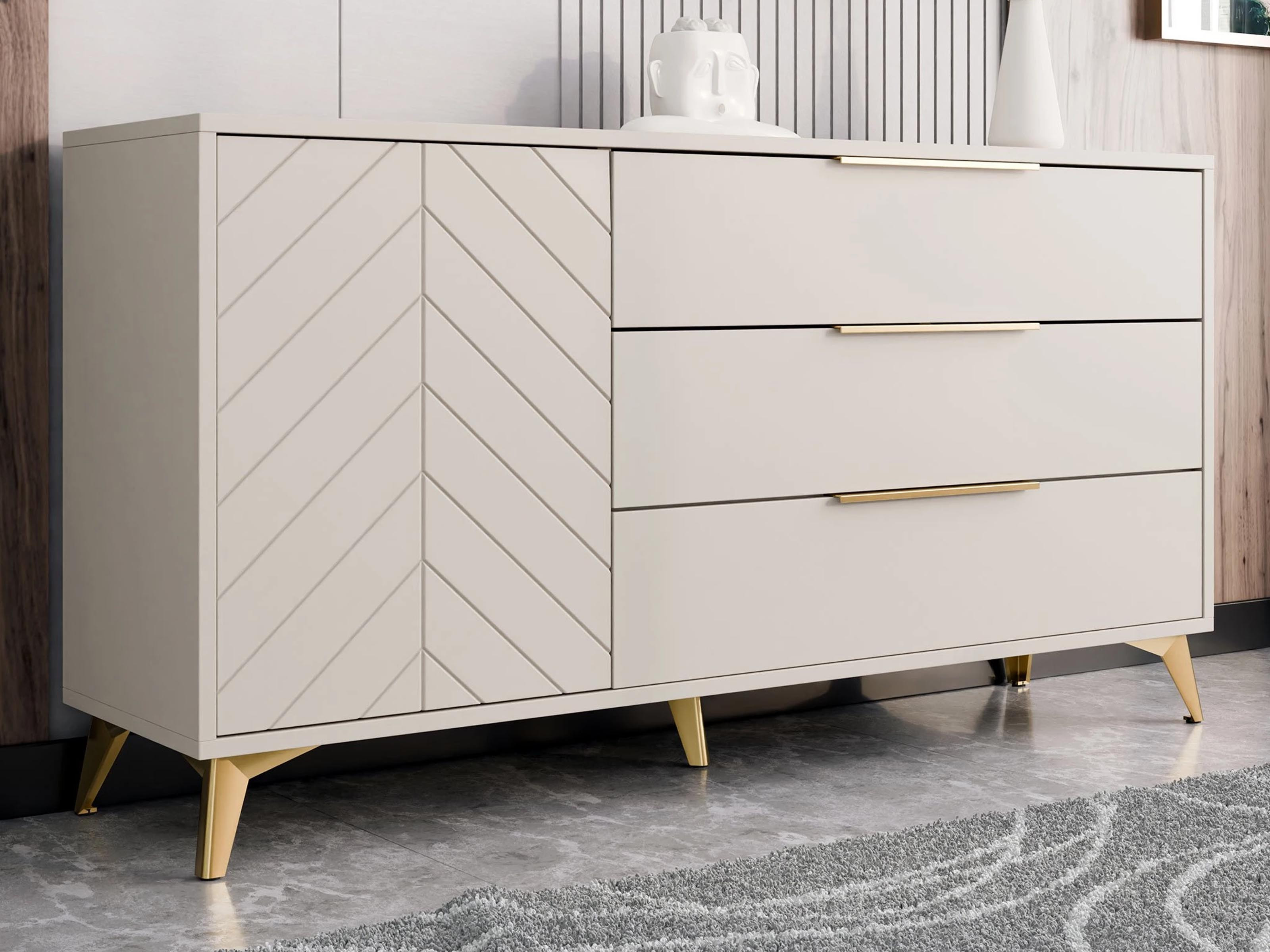 Dressoir SIPRINO 1 deur 3 lades zand