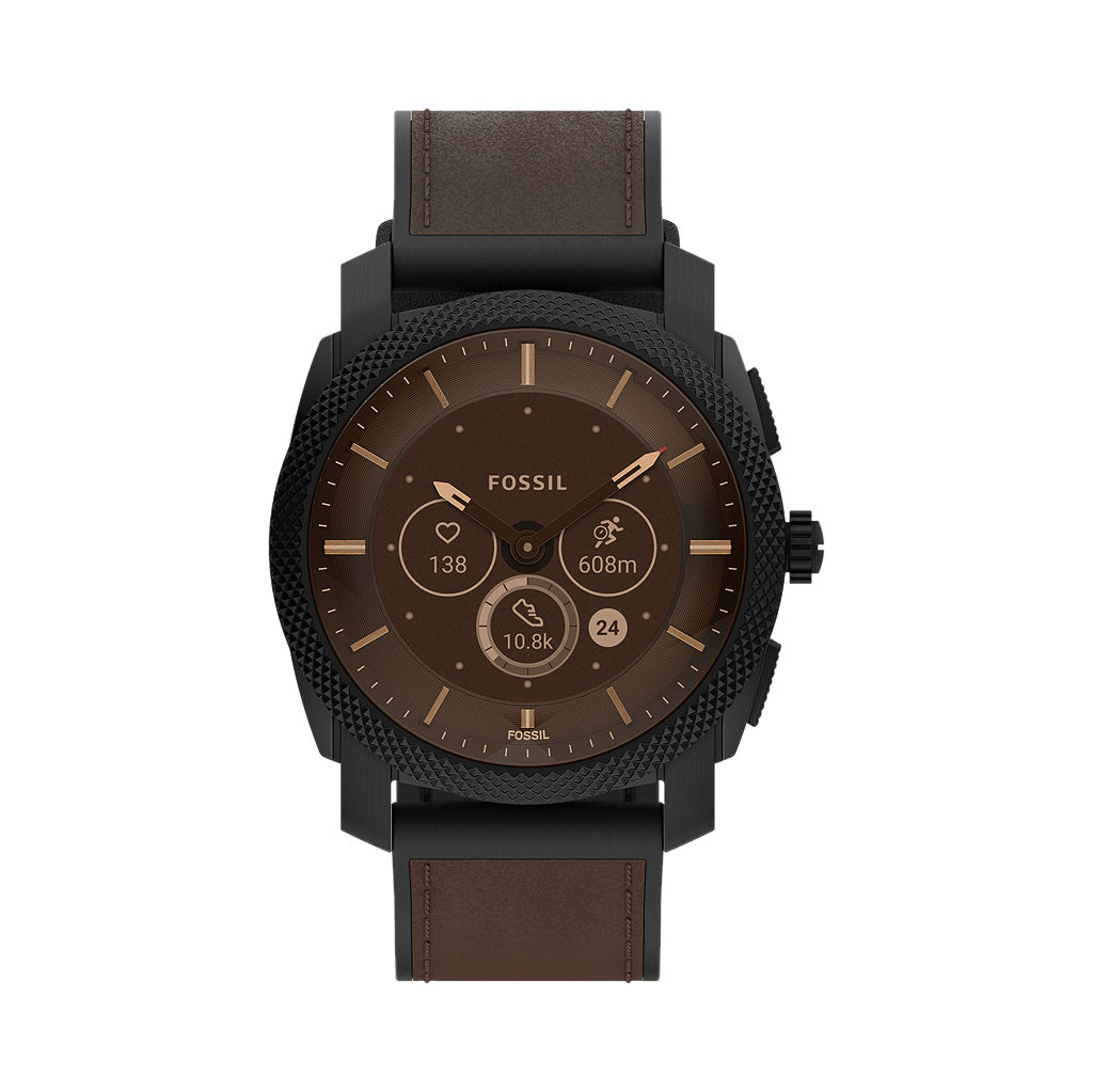 Fossil Gen 6 Hybrid FTW7068 Zwart/Bruin 45mm