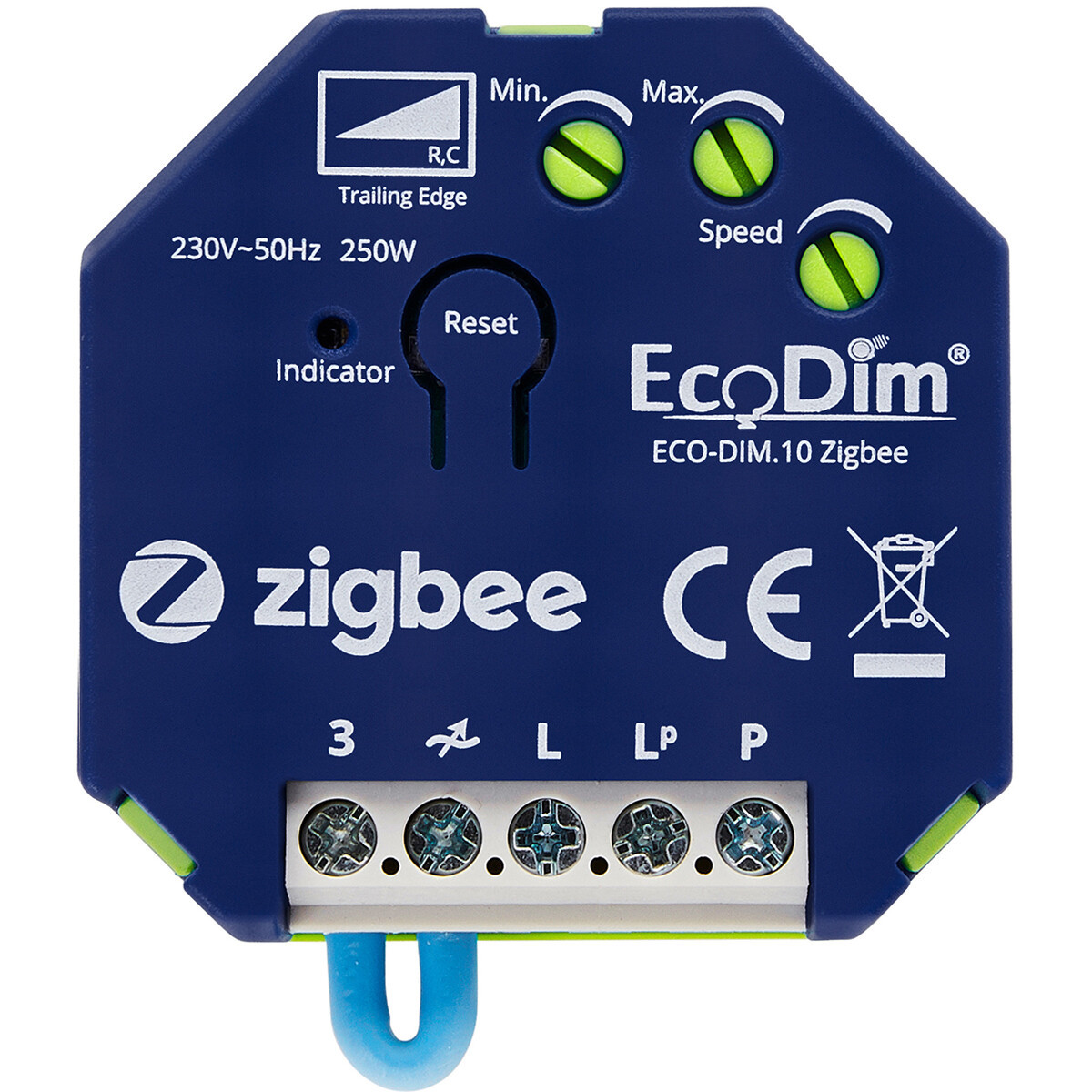 EcoDim - LED Inbouwdimmer Module - Smart WiFi - ECO-DIM.10 - Fase Afsnijding RC - ZigBee - 0-250W