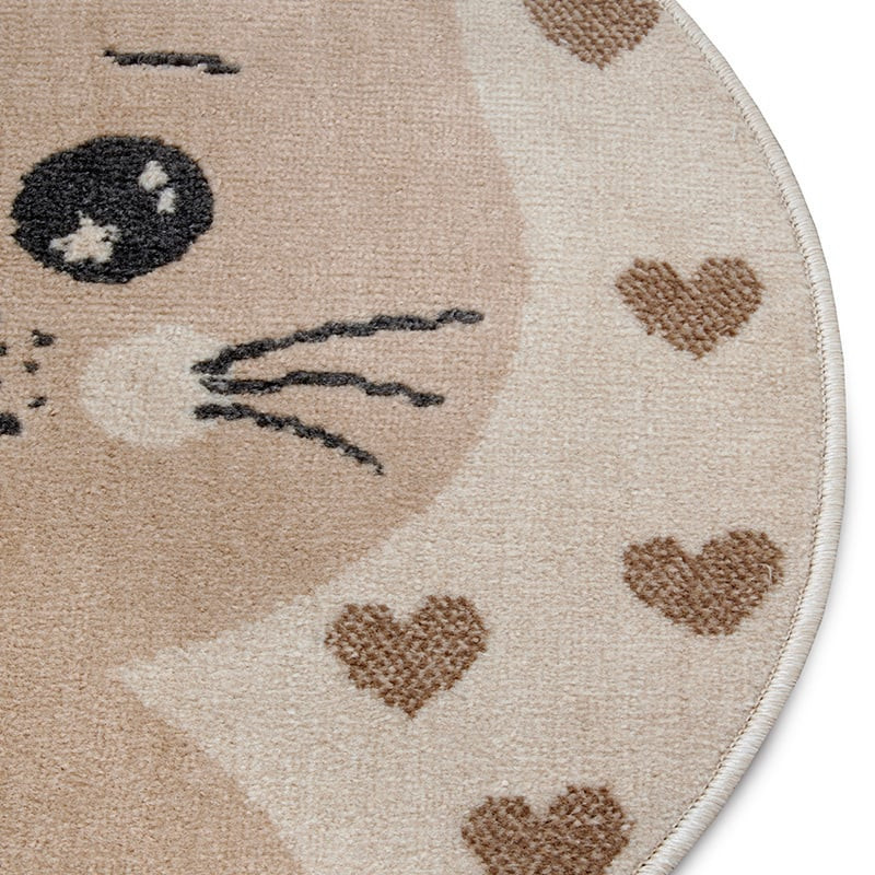 Vloerkleed Kids Kitty Creme - Hanse Home Adventures - Rond - Dekbed-Discounter.nl