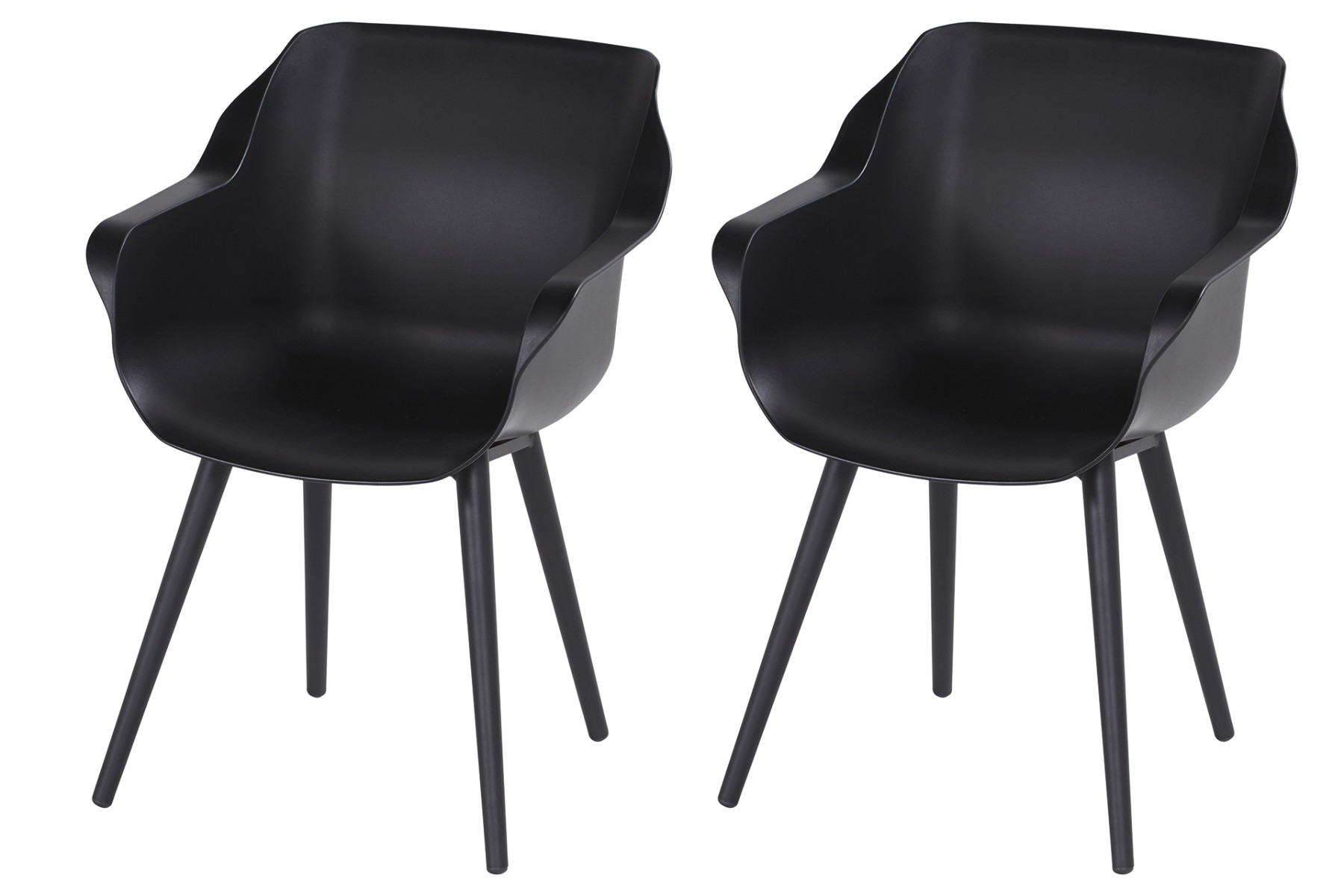 Set van 2 - Hartman Sophie Studio dining armstoel - Carbon Black